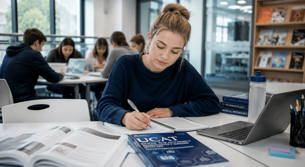Student following a UCAT preparation study timeline ahead of test day